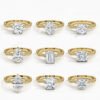 1 (1) 925 Silver 1CT Oval Cut Jewellery Natural Moissanite Ring For Women