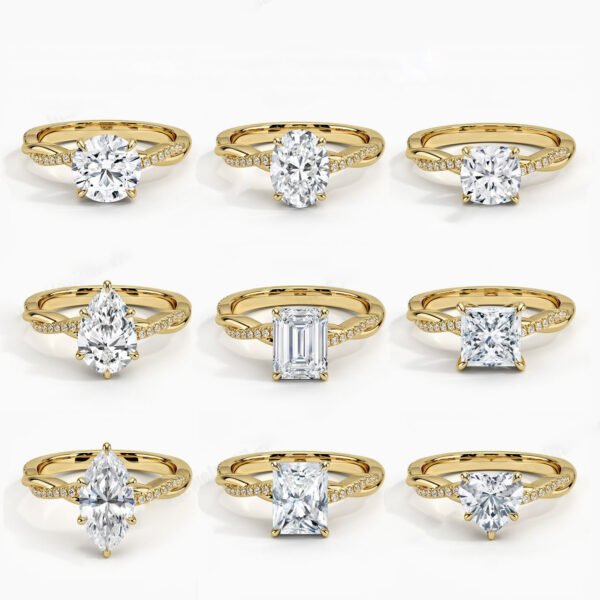 1 (1) 925 Silver 1CT Oval Cut Jewellery Natural Moissanite Ring For Women