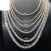 1 S925 Silver 3mm Moissanite Necklace For Man Women