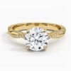 1 (2) Real 9K 10K 14K 18K Gold Platinum Set 1 Ct Single Wedding Jewellery Lab Grown Created Diamond Ring