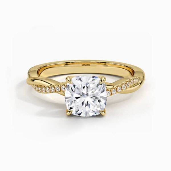 1 (4) Real 9K 10K 14K 18K Gold Platinum Set 1 Ct Single Wedding Jewellery Lab Grown Created Diamond Ring