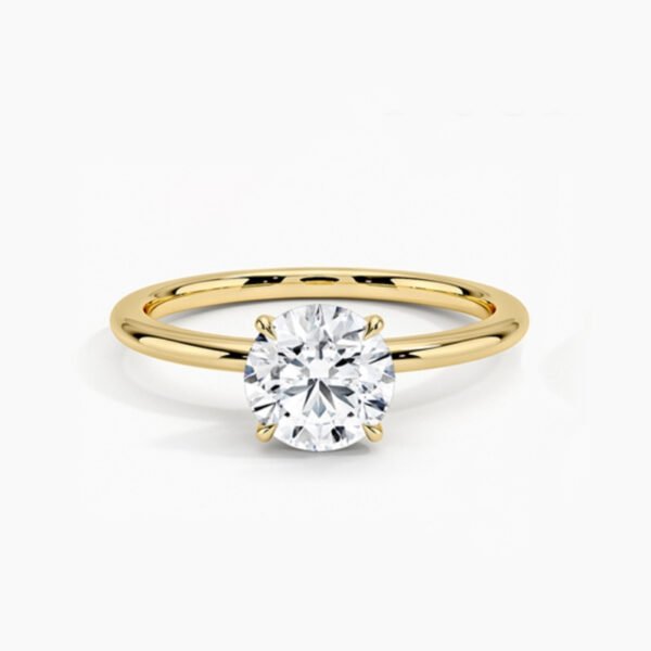1 (5) 9K 10K 14K 18K Gold Platinum Set 1Ct Single Jewellery Lab Grown Diamond Ring