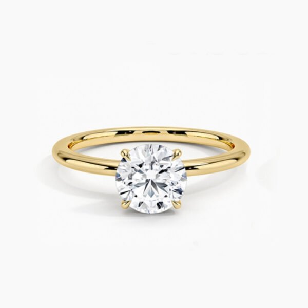 1 (6) 9K 10K 14K 18K Gold Platinum Set 1Ct Single Jewellery Lab Grown Diamond Ring