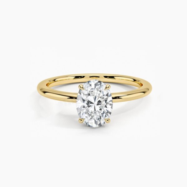 1 (8) 9K 10K 14K 18K Gold Platinum Set 1Ct Single Jewellery Lab Grown Diamond Ring