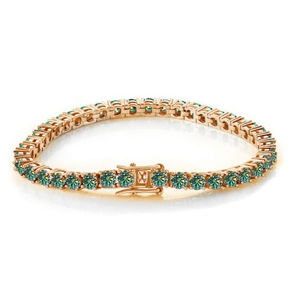 O1CN011BlXnI1YzaYRnvy9g_!!2214861813130-0-cib Sgarit Fine Jewelry S925 Sterling Silver 4Mm Blue Green Moissanite Tennis Chain Bracelet