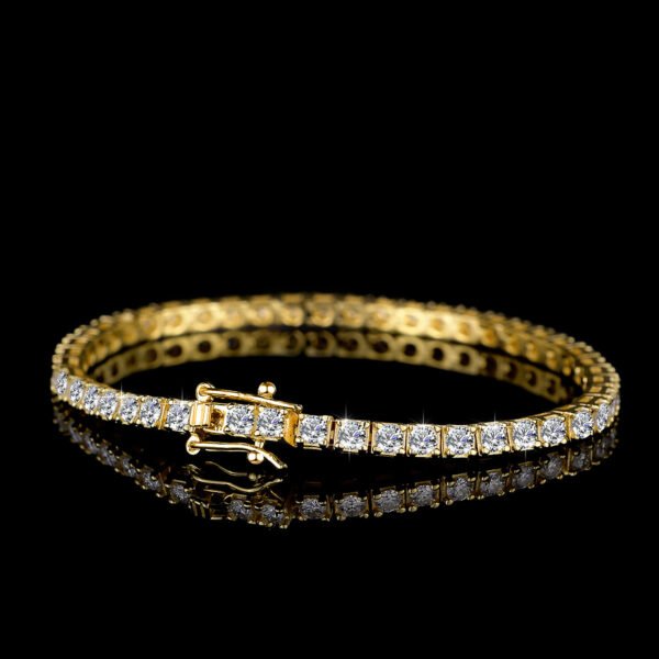 Moissanite D Color Tennis Chain S925 Silver 2.5Mm Bracelet Men