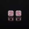 S925 Sterling Silver Pink Zircon Earrings