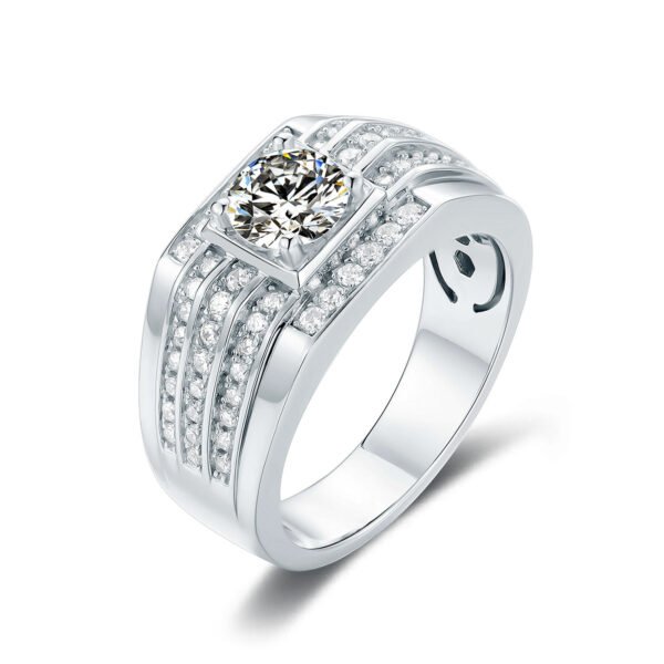 Sgarit Fine Jewelry S925 Sterling Silver Moissanite D Color 1 Carat With Gra Certificate Wedding Ring
