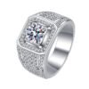 S925 Sterling Silver 2CT Moissanite Ring