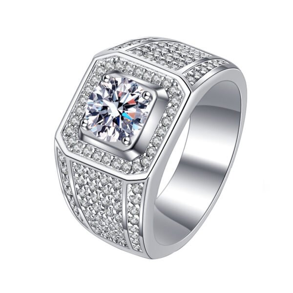 S925 Sterling Silver 2CT Moissanite Ring