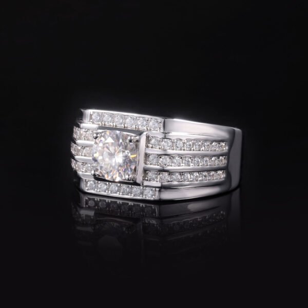 Sgarit Fine Jewelry S925 Sterling Silver Moissanite D Color 1 Carat With Gra Certificate Wedding Ring
