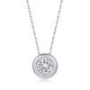 S925 Sterling Silver 1Ct Colored Moissanite Pendant Necklace