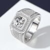 S925 Sterling Silver 2CT Moissanite Ring
