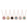 S925 Sterling Silver 1Ct Colored Moissanite Pendant Necklace