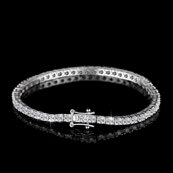 O1CN01U83ktR223p8U0Jvjx_!!2208307377065-0-cib 3mm 4mm 5mm 6.5mm S925 Silver Moissanite Single Row Tennis Hip Hop Bracelet Necklace