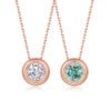 S925 Sterling Silver 1Ct Colored Moissanite Pendant Necklace