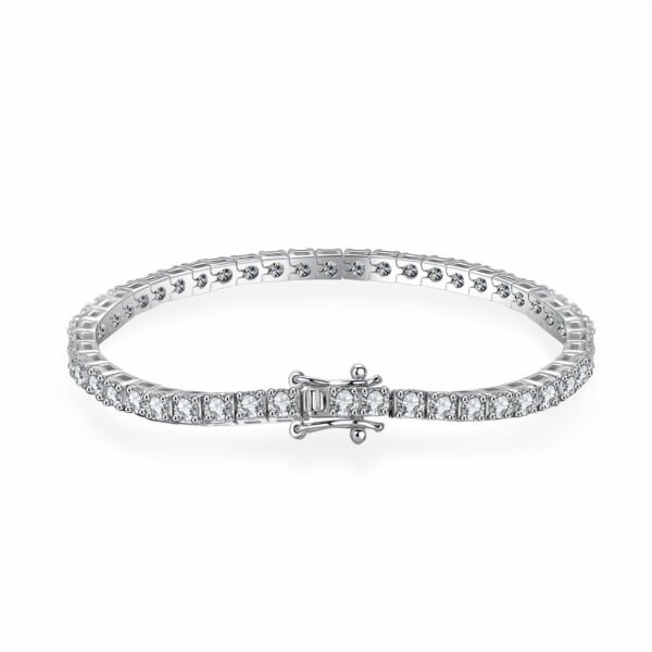 Moissanite D Color Tennis Chain S925 Silver 2.5Mm Bracelet Men