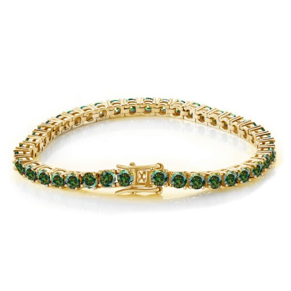 O1CN01aZmgBd1YzaYWenPKU_!!2214861813130-0-cib Sgarit Fine Jewelry S925 Sterling Silver 4Mm Blue Green Moissanite Tennis Chain Bracelet