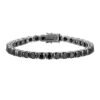Sgarit Fine Jewelry S925 Sterling Silver Black Moissanite Men Bracelet With Certificate