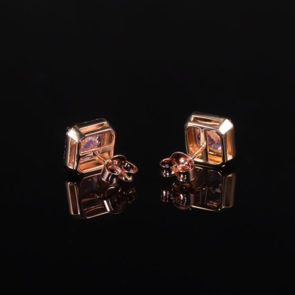 S925 Sterling Silver Pink Zircon Earrings