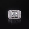O1CN01fNXnGy25TsXl20Cf9_!!2217006067528-0-cib S925 Silver Wedding Ring 1CT Moissanite Man Ring With GRA Certificate