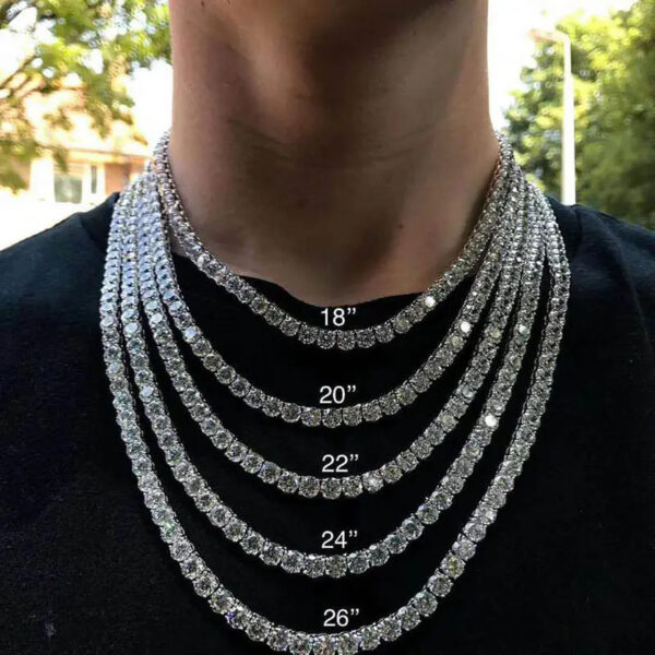O1CN01g4Du8K223p2366pK5_!!2208307377065-0-cib 3mm 4mm 5mm 6.5mm S925 Silver Moissanite Single Row Tennis Hip Hop Bracelet Necklace