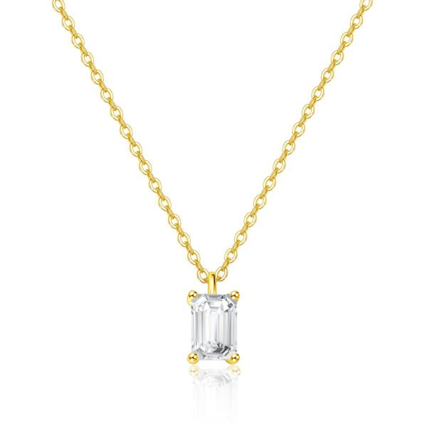 O1CN01i8fcPT1COZ7ZPEOJx_!!2209987120071-0-cib Sgarit 18K Gold Emerald Cut 0.5ct Lab Diamond Chain Pendant Jewelry