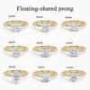 9/10/14/18K Gold Ring 1CT Moissanite Ring Fashion Wedding Ring