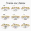 9/10/14/18K Gold Ring 1CT Moissanite Ring Fashion Wedding Ring