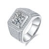 O1CN01kiX7tu25TsXj05wHn_!!2217006067528-0-cib S925 Silver Wedding Ring 1CT Moissanite Man Ring With GRA Certificate