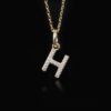 O1CN01nCXVPa25TsZqgq6Z3_!!2217006067528-0-cib Niche Letter H Necklace Gold S925 Sterling Silver Moissanite Pendant 26 Letter Sweater Chain
