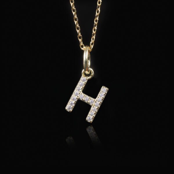 O1CN01nCXVPa25TsZqgq6Z3_!!2217006067528-0-cib Niche Letter H Necklace Gold S925 Sterling Silver Moissanite Pendant 26 Letter Sweater Chain