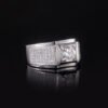 S925 Sterling Silver Moissanite D Color 1Ct Wedding Ring With Gra Certificate