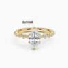 9/10/14/18K Gold Ring 1CT Moissanite Ring Fashion Wedding Ring