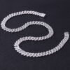 S925 Silver Cuban Chain 8mm Moissanite Necklace