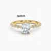 9/10/14/18K Gold Ring 1CT Moissanite Ring Fashion Wedding Ring