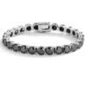 Sgarit Fine Jewelry S925 Sterling Silver Black Moissanite Men Bracelet With Certificate
