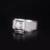 S925 Sterling Silver Moissanite D Color 1Ct Wedding Ring With Gra Certificate