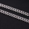 S925 Silver Cuban Chain 8mm Moissanite Necklace