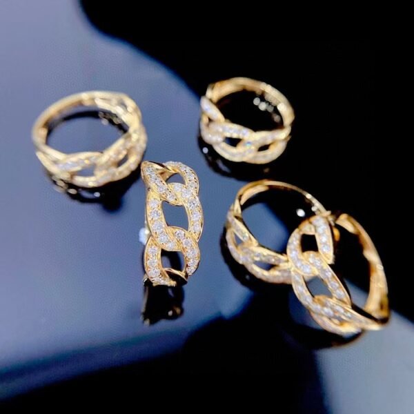 Sgarit Manufacturer Solid 18K Gold 0.5Ct Natural Diamond Ring