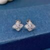 SGARIT Fine Jewelry Factory Real 18k White Gold 0.48CT  Jewellery Four Leaf Clover Natural Diamond Earrings