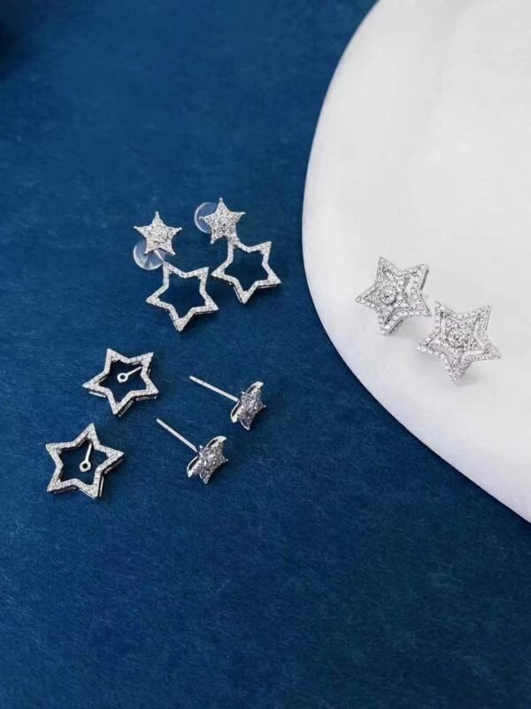 微信图片_202410171030122 SGARIT Fine Jewelry Factory Solid 18k White Gold 0.4CT Jewellery star Natural Diamond Earrings