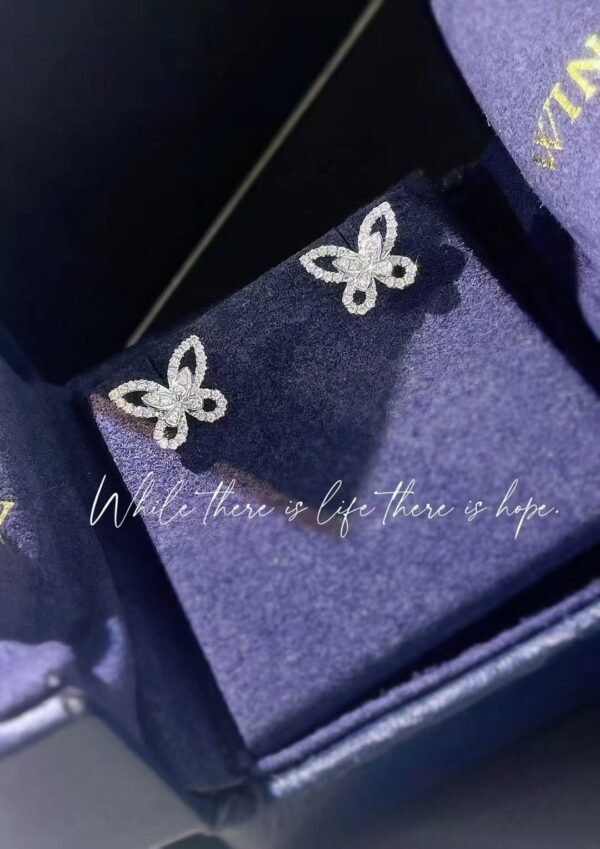 微信图片_202410171032492 SGARIT Fine Jewelry Factory Solid 18k Gold Jewellery Butterfly series Natural Diamond Earrings
