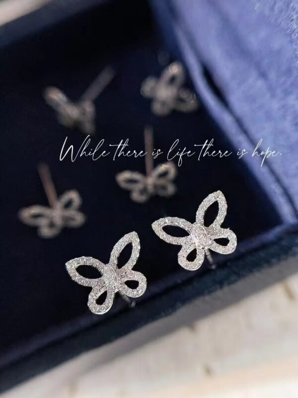 微信图片_202410171032493 SGARIT Fine Jewelry Factory Solid 18k Gold Jewellery Butterfly series Natural Diamond Earrings
