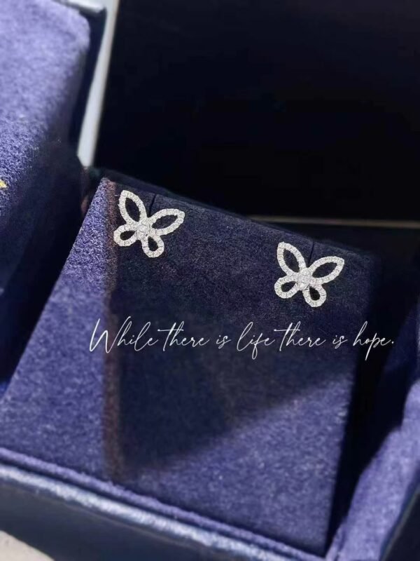 微信图片_20241017103250 SGARIT Fine Jewelry Factory Solid 18k Gold Jewellery Butterfly series Natural Diamond Earrings