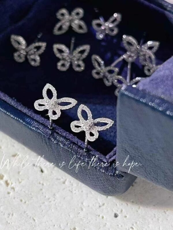 微信图片_202410171032501 SGARIT Fine Jewelry Factory Solid 18k Gold Jewellery Butterfly series Natural Diamond Earrings