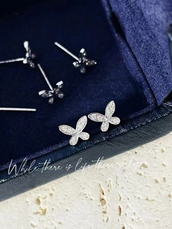微信图片_202410171033111 SGARIT Fine Jewelry Manufacturer Real 18k Gold Jewellery Natural Diamond butterfly Earrings
