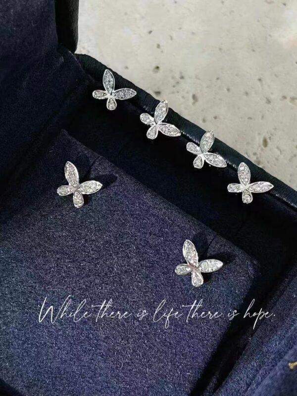 微信图片_202410171033112 SGARIT Fine Jewelry Manufacturer Real 18k Gold Jewellery Natural Diamond butterfly Earrings