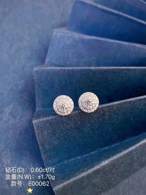 微信图片_20241017103551 SGARIT Fine Jewelry Manufacturer Solid 18k Gold 0.6CT Jewellery Natural Diamond Four Leaf Clover Earrings For Women