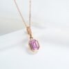 微信图片_20241018161855 SGARIT Fine Jewelry Manufacturer Real 18k White Gold 0.66CT Jewellery Pink Sapphire Natural Gemstone Pendant
